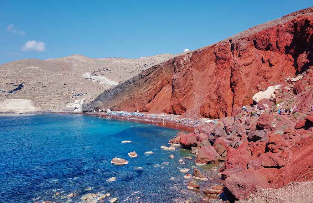 beaches in santorini
